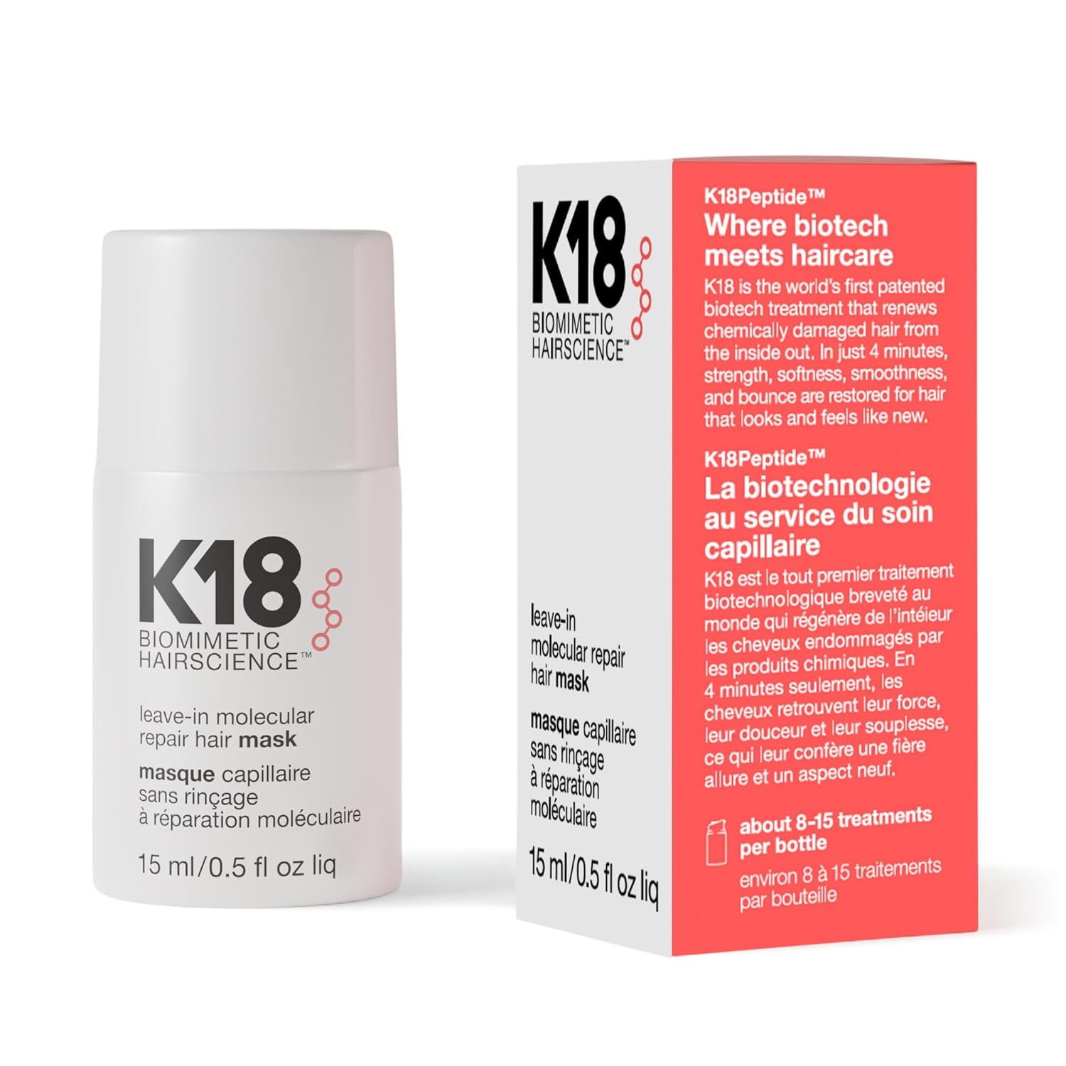 K18 Leave-In Molecular Repair Hair Mask - Peptide Hair
